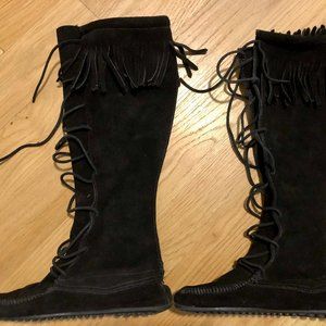 Minnetonka - Front Lace Knee High Boot